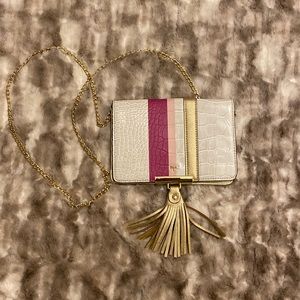 Kate Landry crossbody chain strap slim purse.